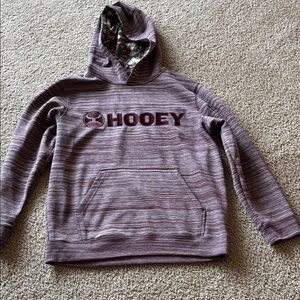Hooey Maroon Striped Hoodie